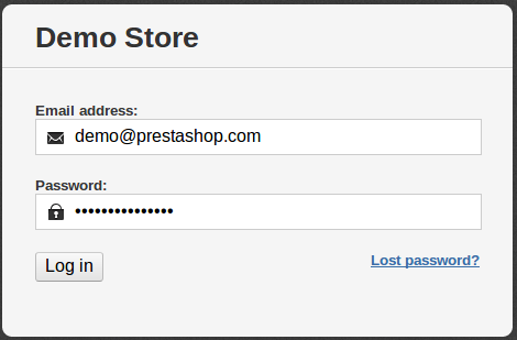 Prestashop Login