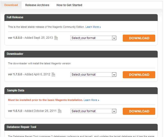  Magento Archive Section