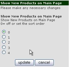 Show New Products On Main Page
