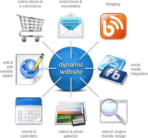 examples of static and dynamic website