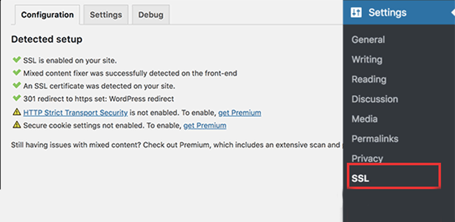 Enabling SSL Certificate on a website
