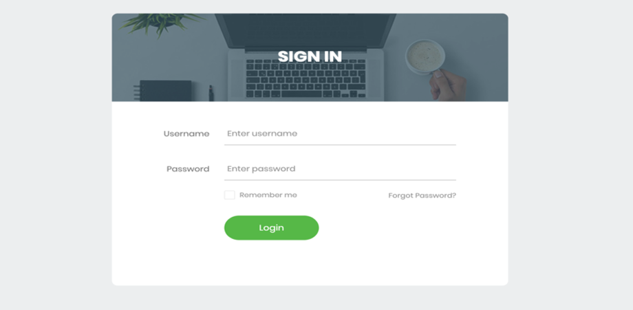 Website with Simple Login Screen