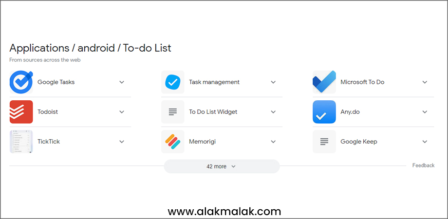 Google showing too many similar apps available for 'To-Do listi' app