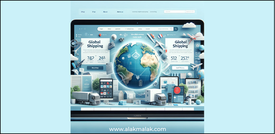 An eCommerce website providing Global shipping, thus having a global reach