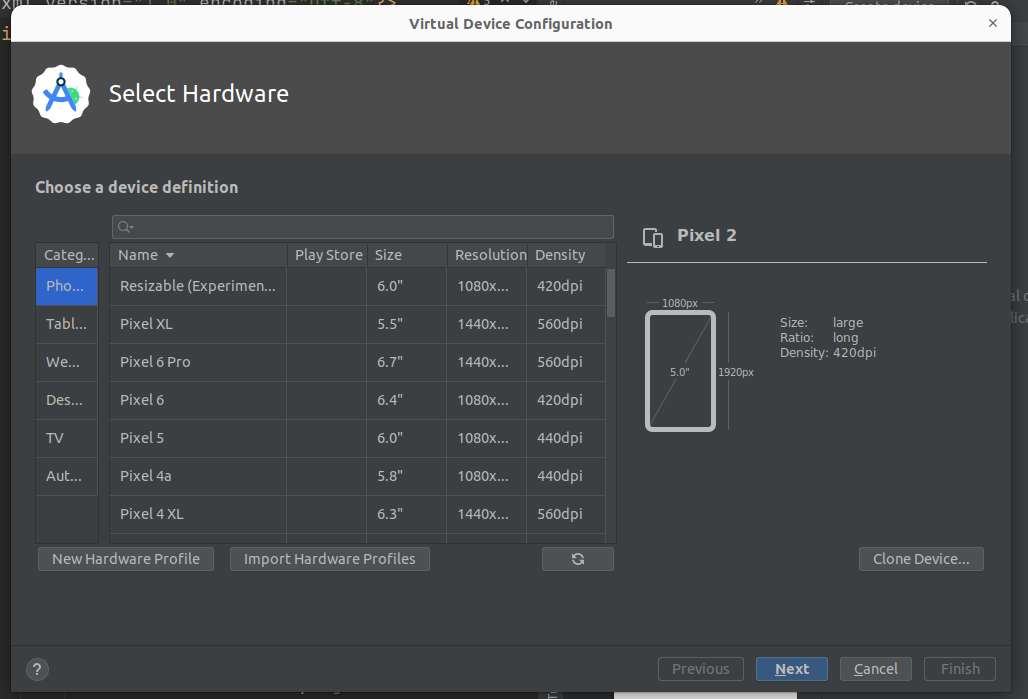 Configure The Android Virtual Device