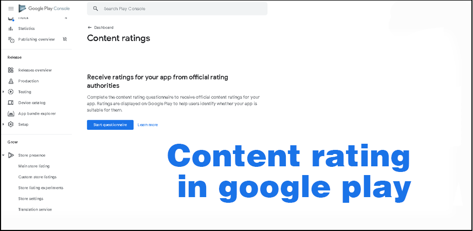 The content rating is like a movie genre label - it helps people understand if your app is the right 'fit' for them. It informs users about the suitable age group and any sensitive content present in your app.