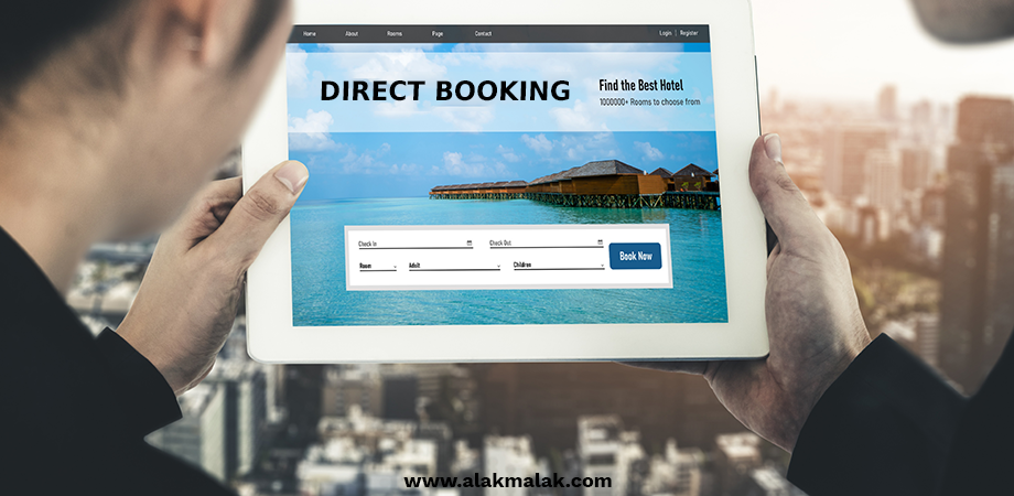 A direct booking process on a hotel website.