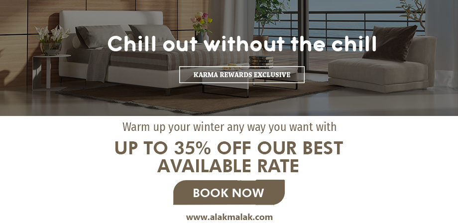 A hotel website highlighting it's 35% off offer.
