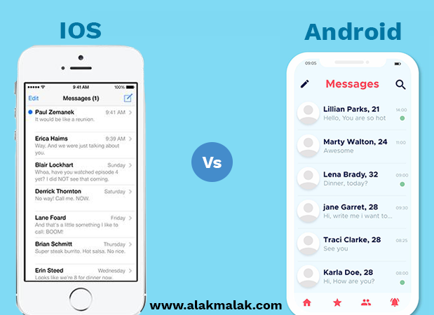 User Experience difference in iOS and Android.