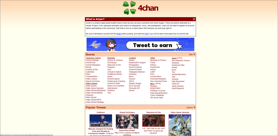 4chan's website