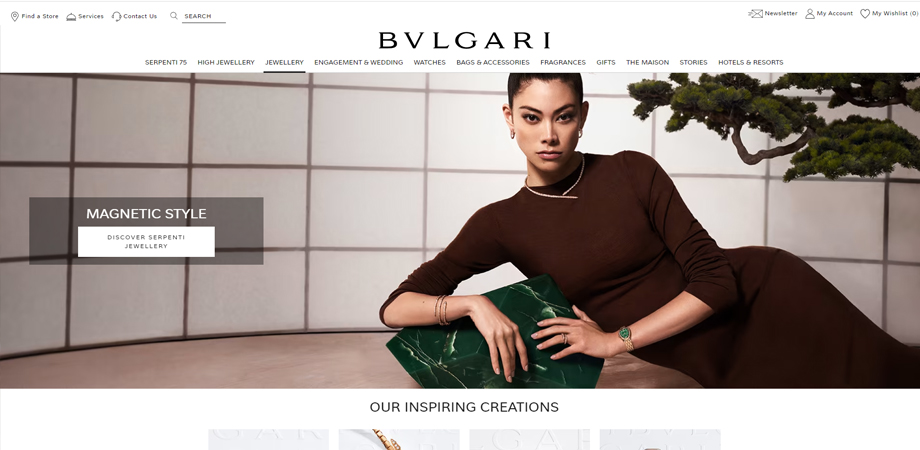 Bulgari website