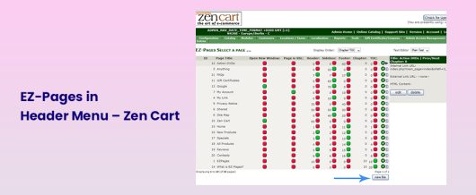 EZ-Pages in Header Menu – Zen Cart