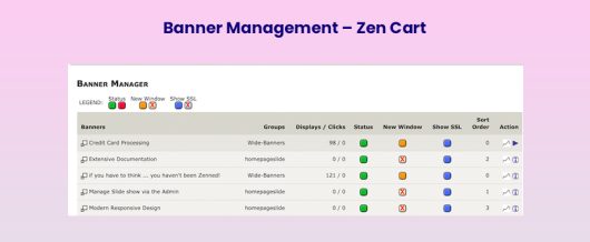 Banner Management – Zen Cart
