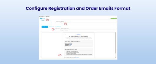 Configure Registration and Order Emails Format