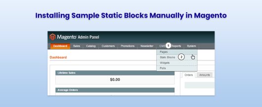 Installing Sample Static Blocks Manually in Magento