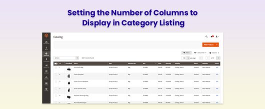 Setting the Number of Columns to Display in Category Listing