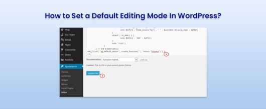 How to Set a Default Editing Mode In WordPress?