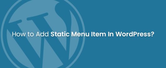 How to Add Static Menu Item In WordPress?