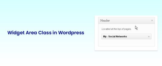 Widget area class in wordpress