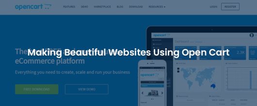 Making beautiful websites using Open Cart