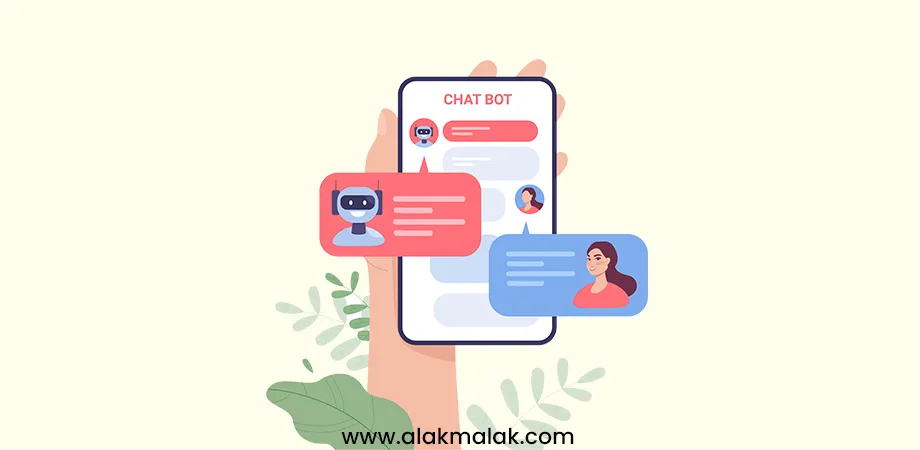 Hand holding smartphone with chatbot conversations, illustrating live chat and chatbots boosting eCommerce sales through improved customer support and engagement.