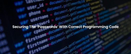 Securing the ‘Passwords’ with correct programming code