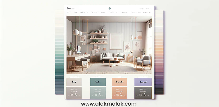 A website using minimal colors making it look more elegant and beautiful